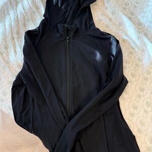 HALARA Black Hooded Zip Jacket for Women